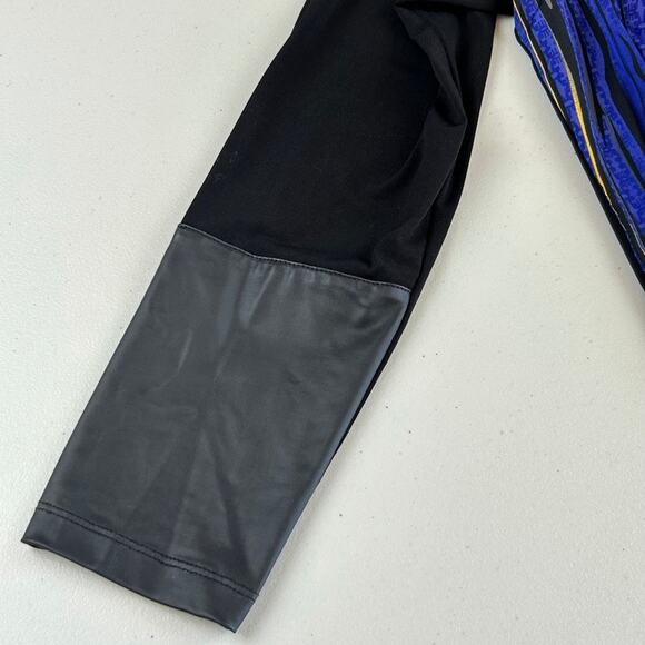 Nygard Black Jersey Knit Stretch Tunic Mixed Media Pull Over M Top Art to Wear - Picture 5 of 7